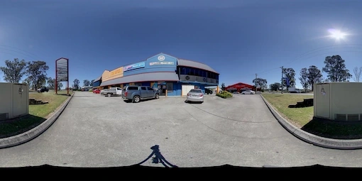 Raw bracketed real estate photos before manual panorama stitching